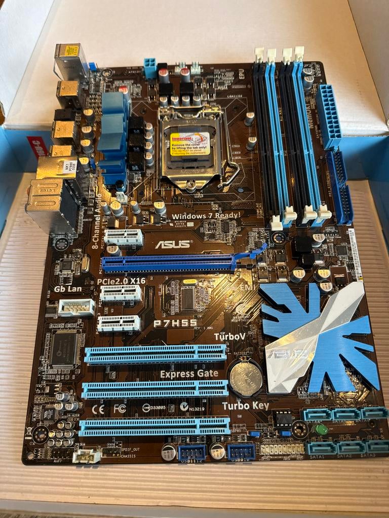 ASUS P7H55 Moederbord, Ophalen of Verzenden, Gebruikt, Intel, DDR3