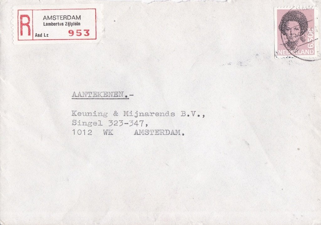 Nederland - R-brief – Amsterdam - Lambertus Zijlplein - 953, Verzenden, Envelop
