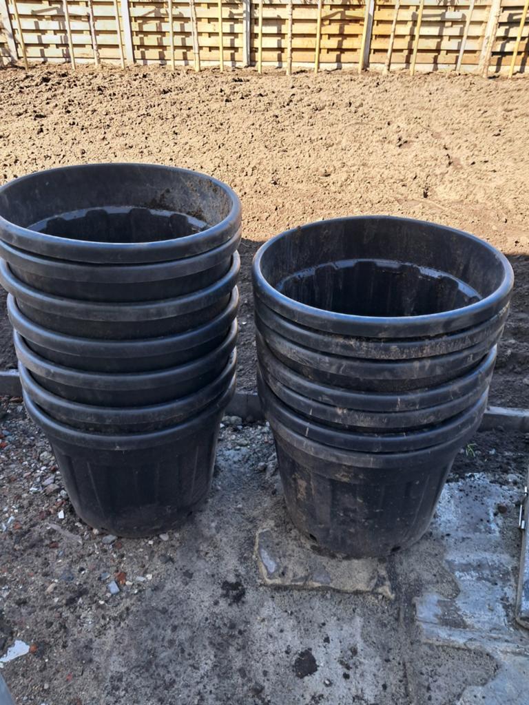 BIEDEN! 41 kunststof bakken voor bomen, Tuin en Terras, Ophalen, Rond, Kunststof