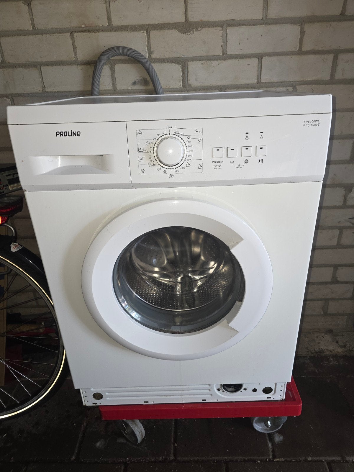 Proline Wasmachine - 6 kg, 1000 toeren, Ophalen, 4 tot 6 kg, Voorlader, 85 tot 90 cm