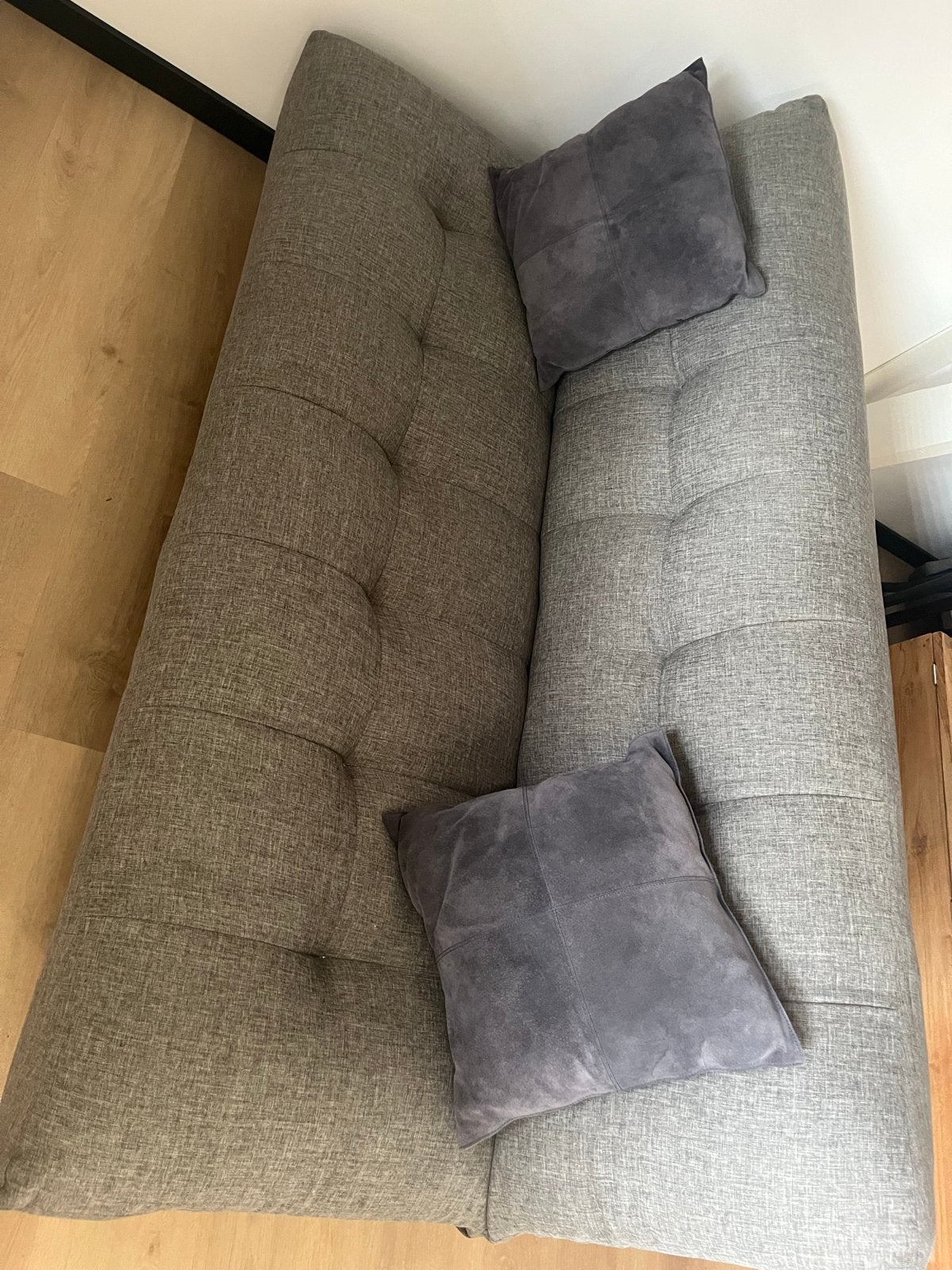 Grijze futonbed/slaapbank van Loods 5, Ophalen, Gebruikt, Twijfelaar, 120 cm