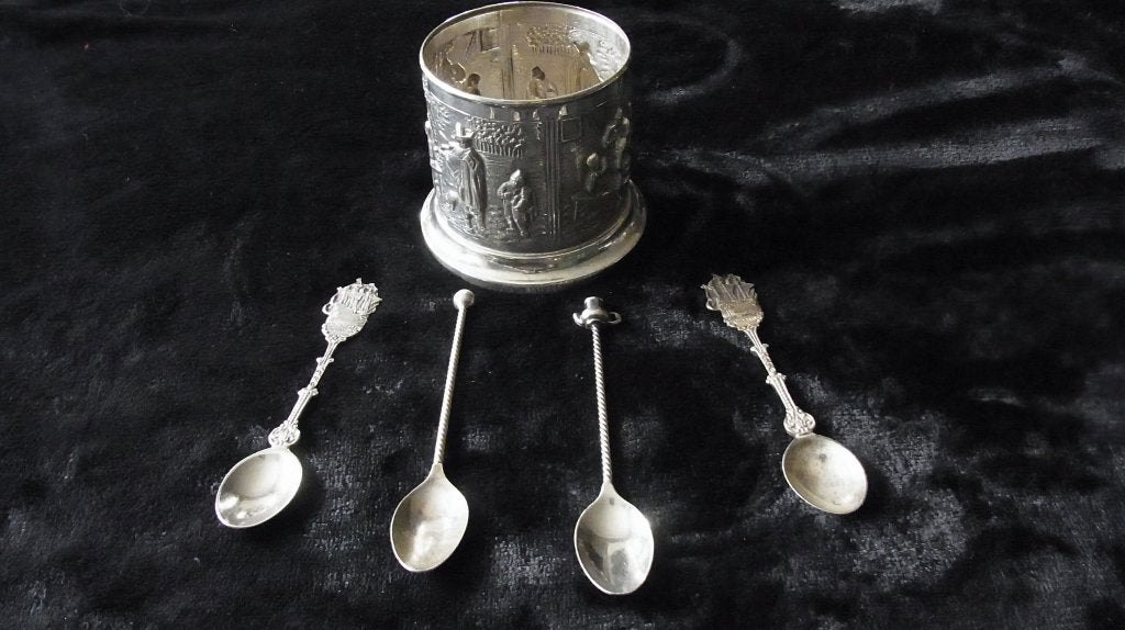 VINTAGE DOUWE EGBERTS VERZILVERDE LEPELBEKER, Ophalen of Verzenden, Zilver