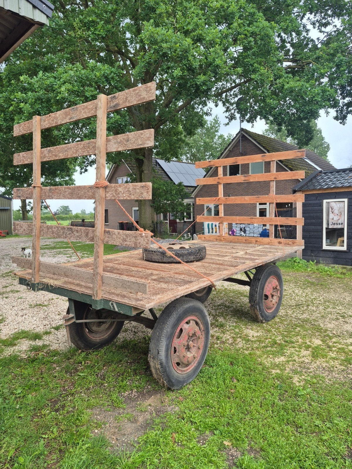 Hooiwagen platte wagen landbouwwagen, Ophalen, Veehouderij, Transport