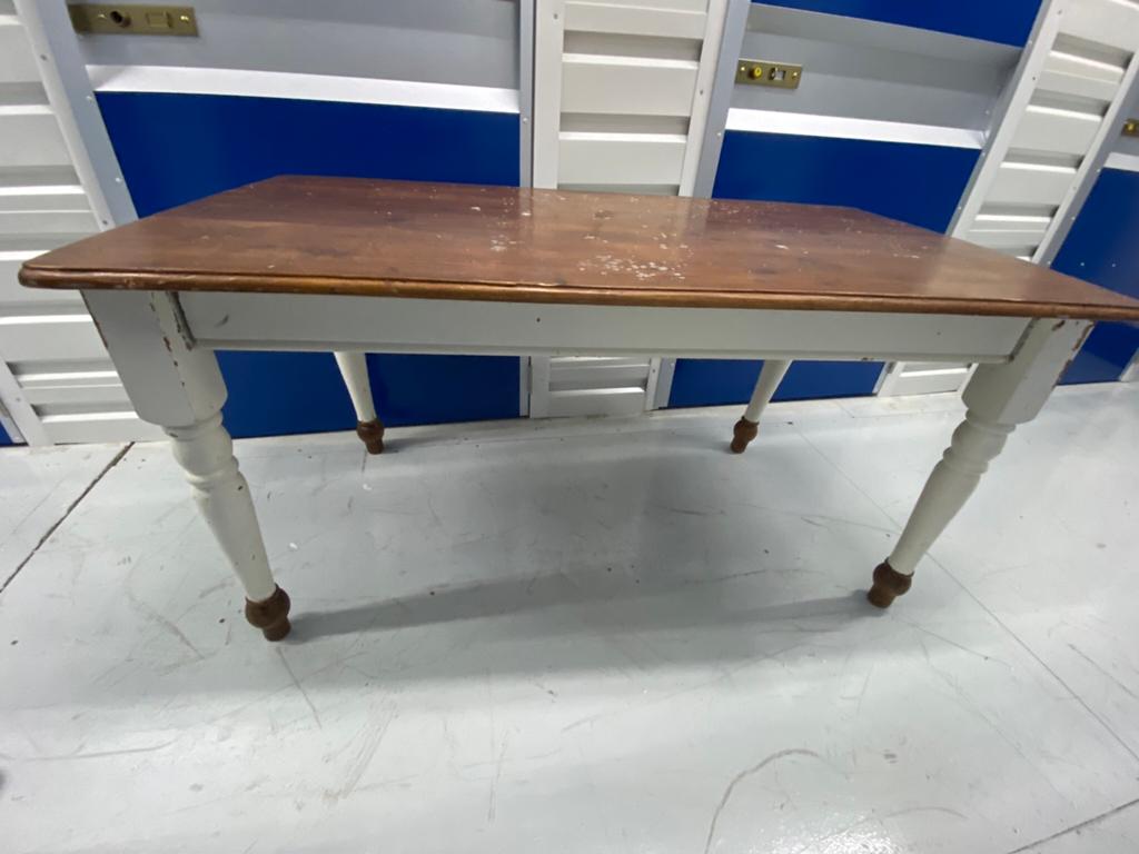 Brocante houten eettafel authentiek landelijk, Ophalen of Verzenden