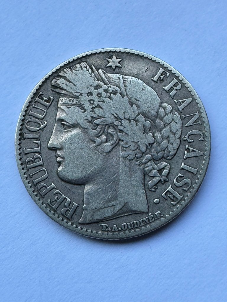 Frankrijk - 1 Franc 1887, Verzenden, Frankrijk, Losse munt, Zilver