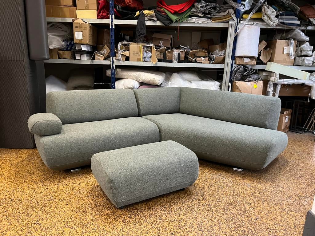 Leolux Guadalupe ploegstof Monza, Huis en Inrichting, Hoekbank, Ophalen of Verzenden, Zo goed als nieuw, Leolux artifort design on stock rolf benz