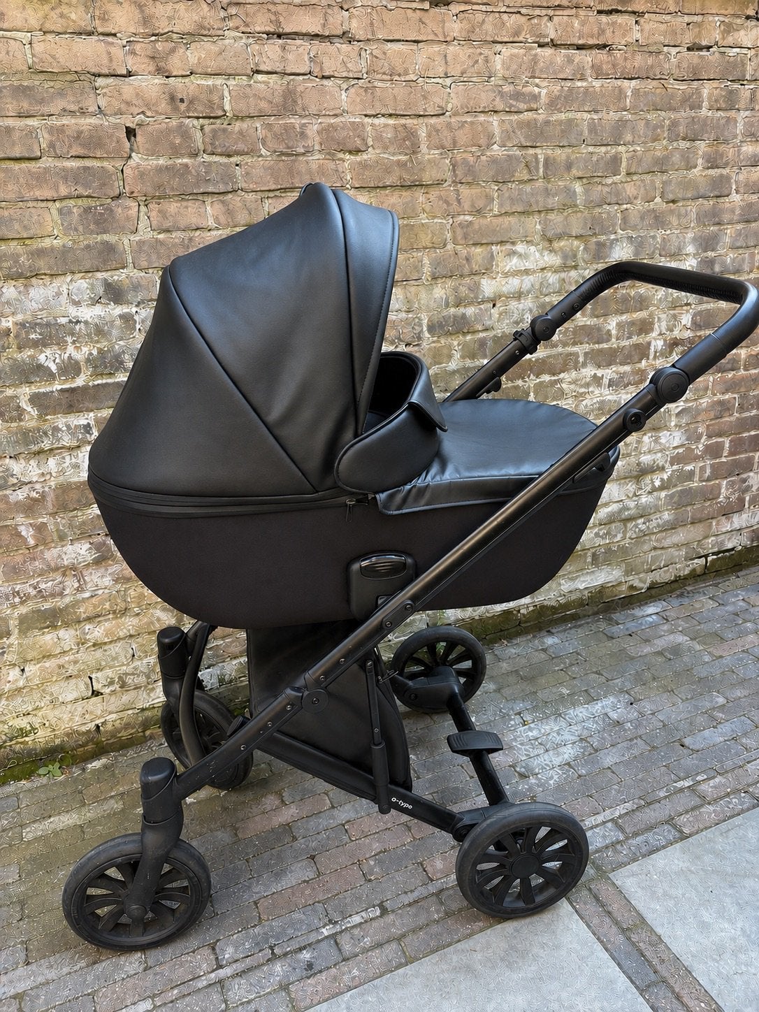 Kinderwagen 3 in 1 met maxicosi Anex e/type noir, Gebruikt, Combiwagen, Verstelbare duwstang, Ophalen