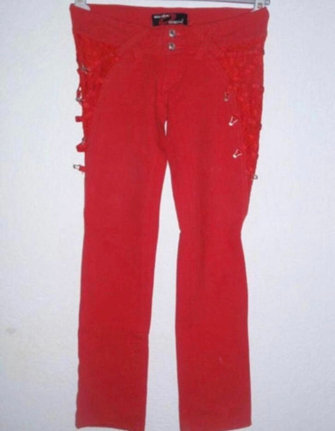 Maat 38 - stretch jeans van CONTAGEM REGRESSIVA - rood, Kleding | Dames, Maat 38/40 (M), Ophalen of Verzenden, Zo goed als nieuw