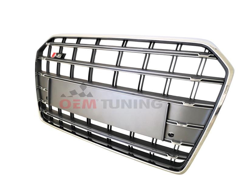 A6 S6 S Line Grille platinum grey | 2014-2018 | clean versie, Ophalen of Verzenden
