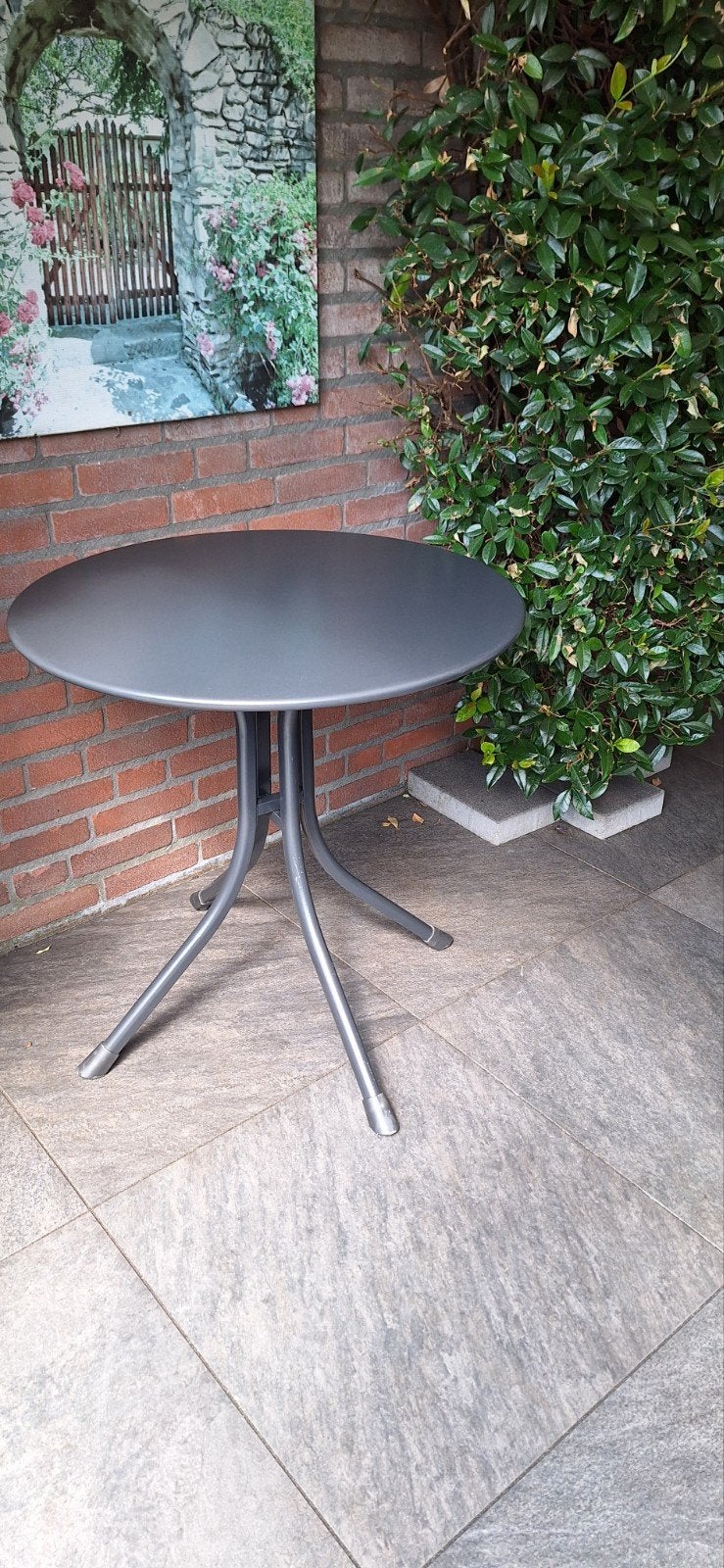 Tuintafel, Ophalen, Gebruikt, Rond, Metaal