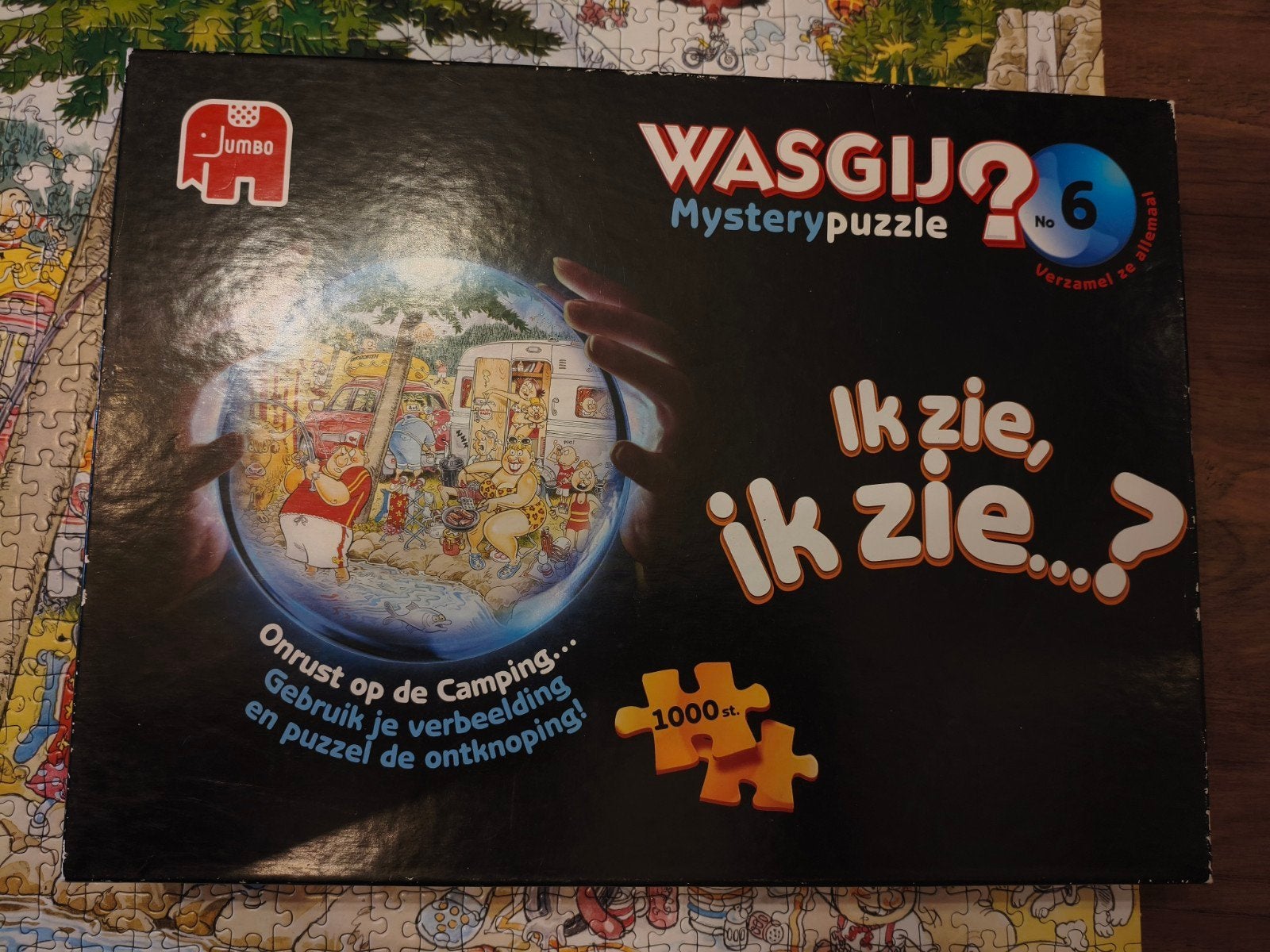 Wasgij - nummer 6 - Onrust op de camping - 1000 stukjes, Ophalen of Verzenden