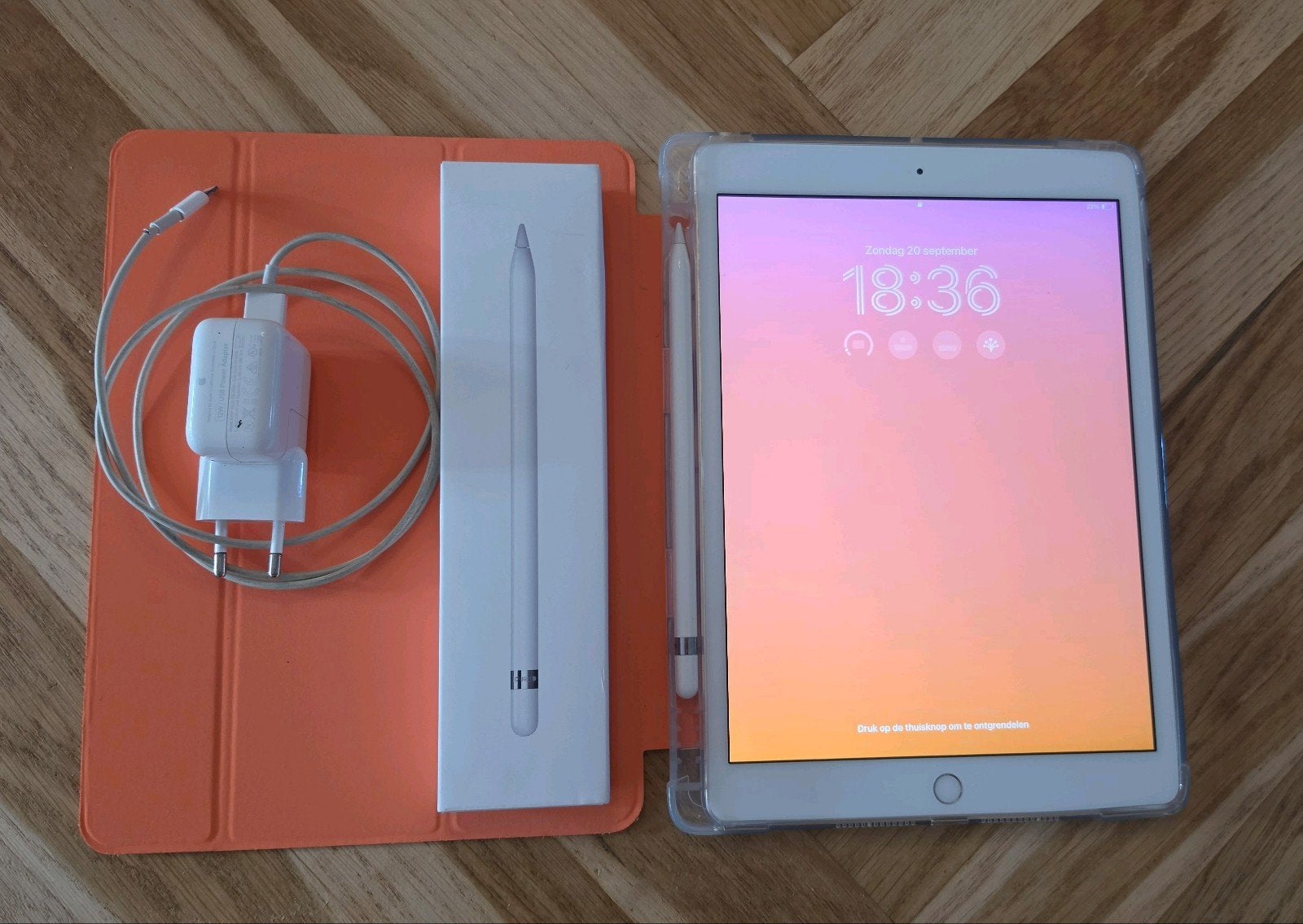 Mooie iPad 7e Gen (32GB) + Apple Pencil 1 + Hoes & Lader, 10 inch, Gebruikt, 32 GB, Apple iPad