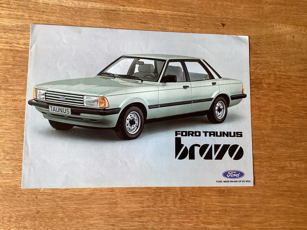 Ford Taunus Bravo brochure uit 1981, Ophalen of Verzenden, Gelezen, Ford