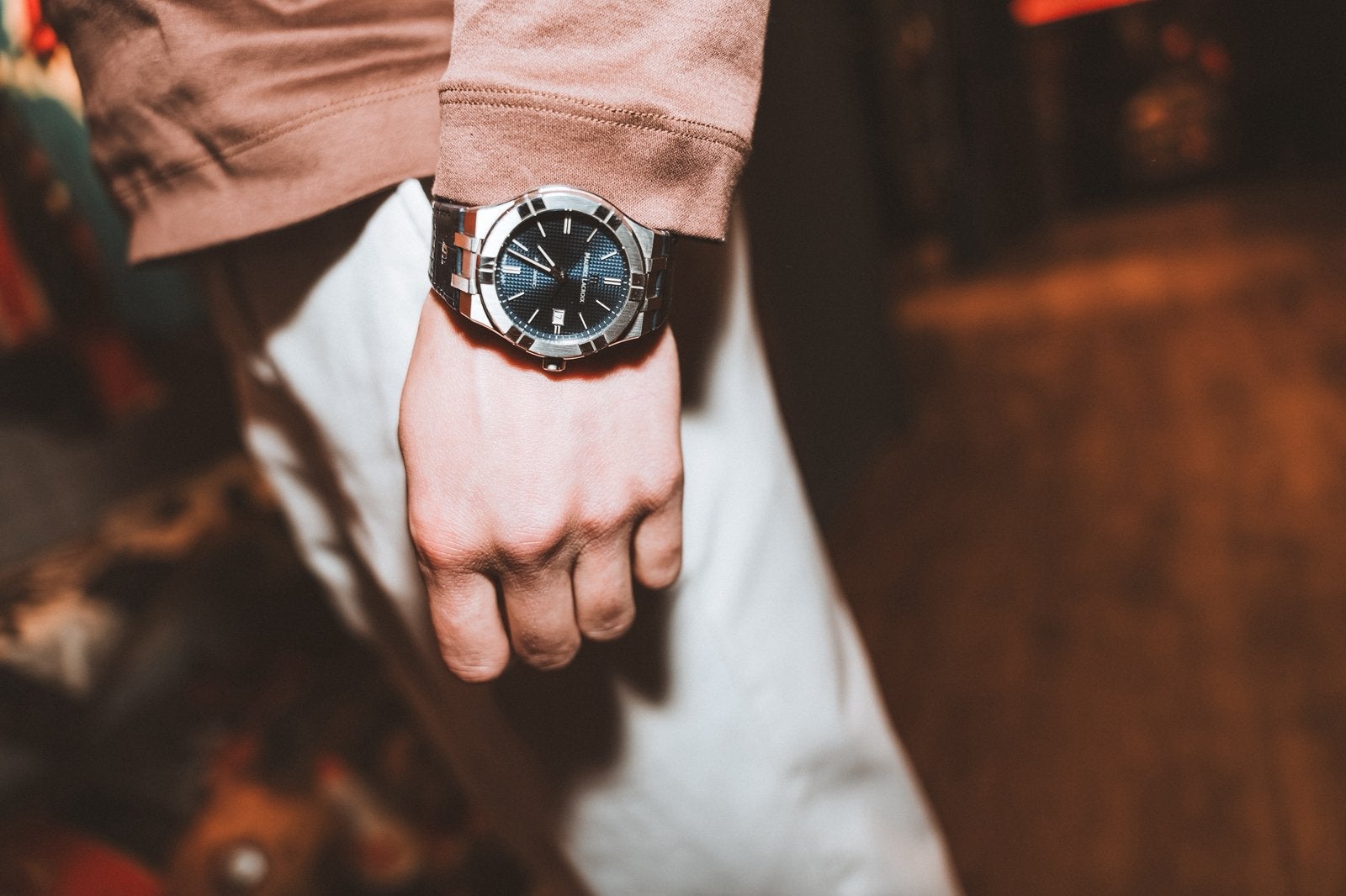Maurice Lacroix, Sieraden, Tassen en Uiterlijk, Horloges | Heren, Ophalen of Verzenden, Leer, Overige merken