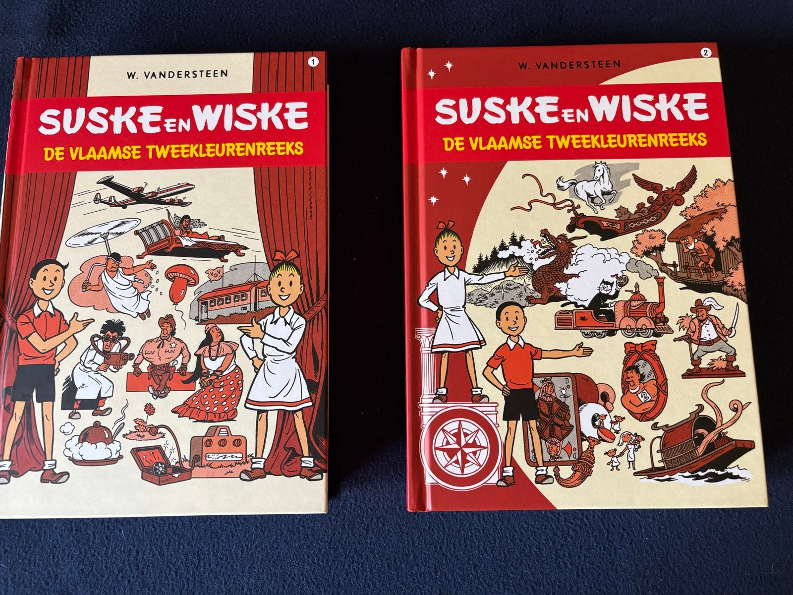 Suske en Wiske De Vlaamse Tweekleurenreeks deel 1 en 2, Meerdere stripboeken, Ophalen of Verzenden, Zo goed als nieuw