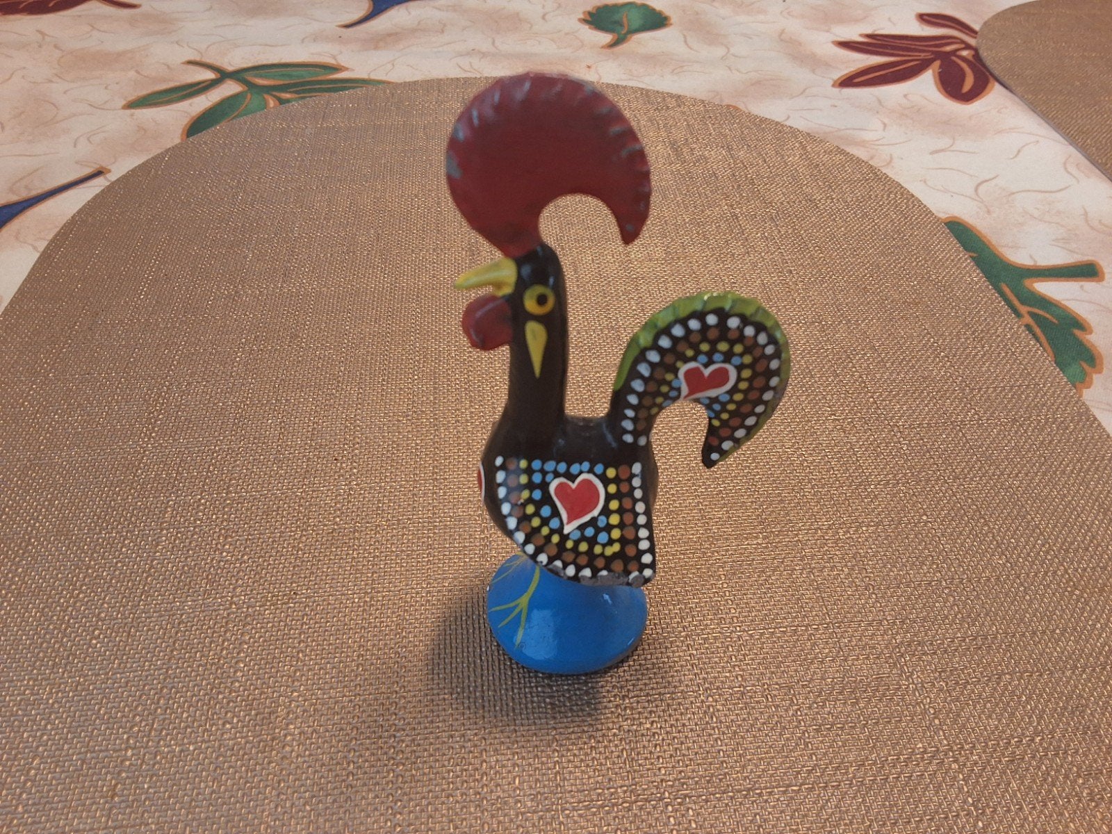 Barcelos haanbeeldje/Portugal souvenir/Gietijzermetaal/Rode, Verzamelen, Beelden en Beeldjes, Ophalen of Verzenden, Dier