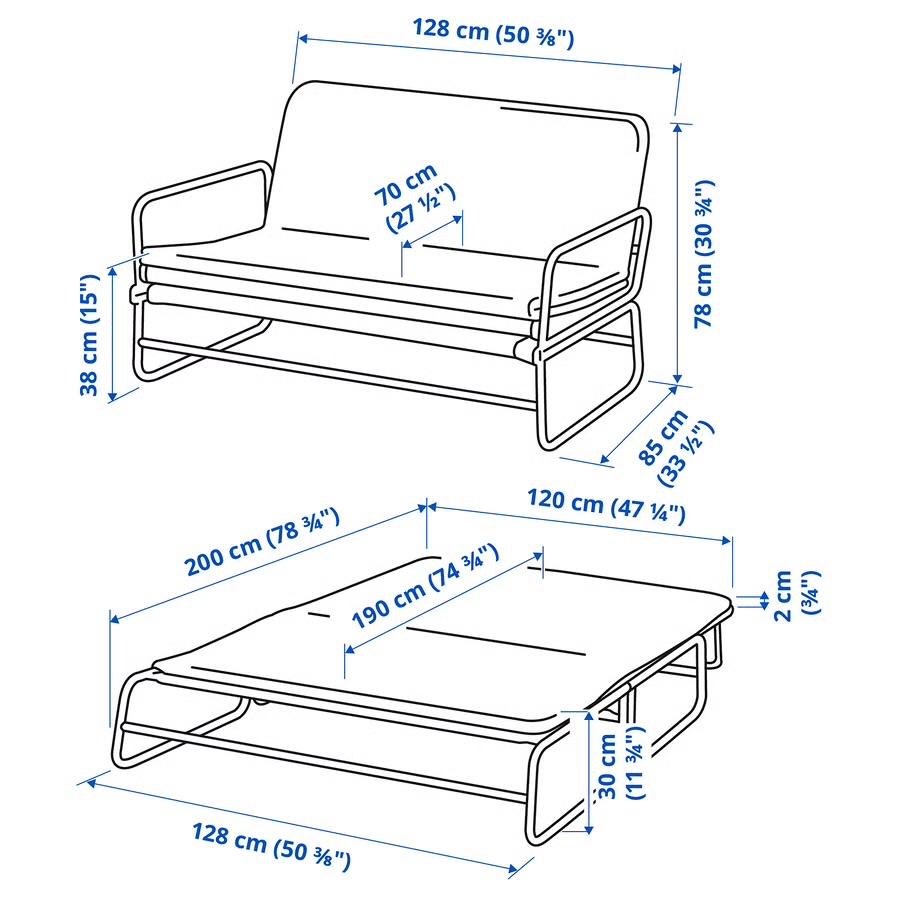 IKEA HAMMARN, Ophalen, Gebruikt, Eenpersoons, 120 cm
