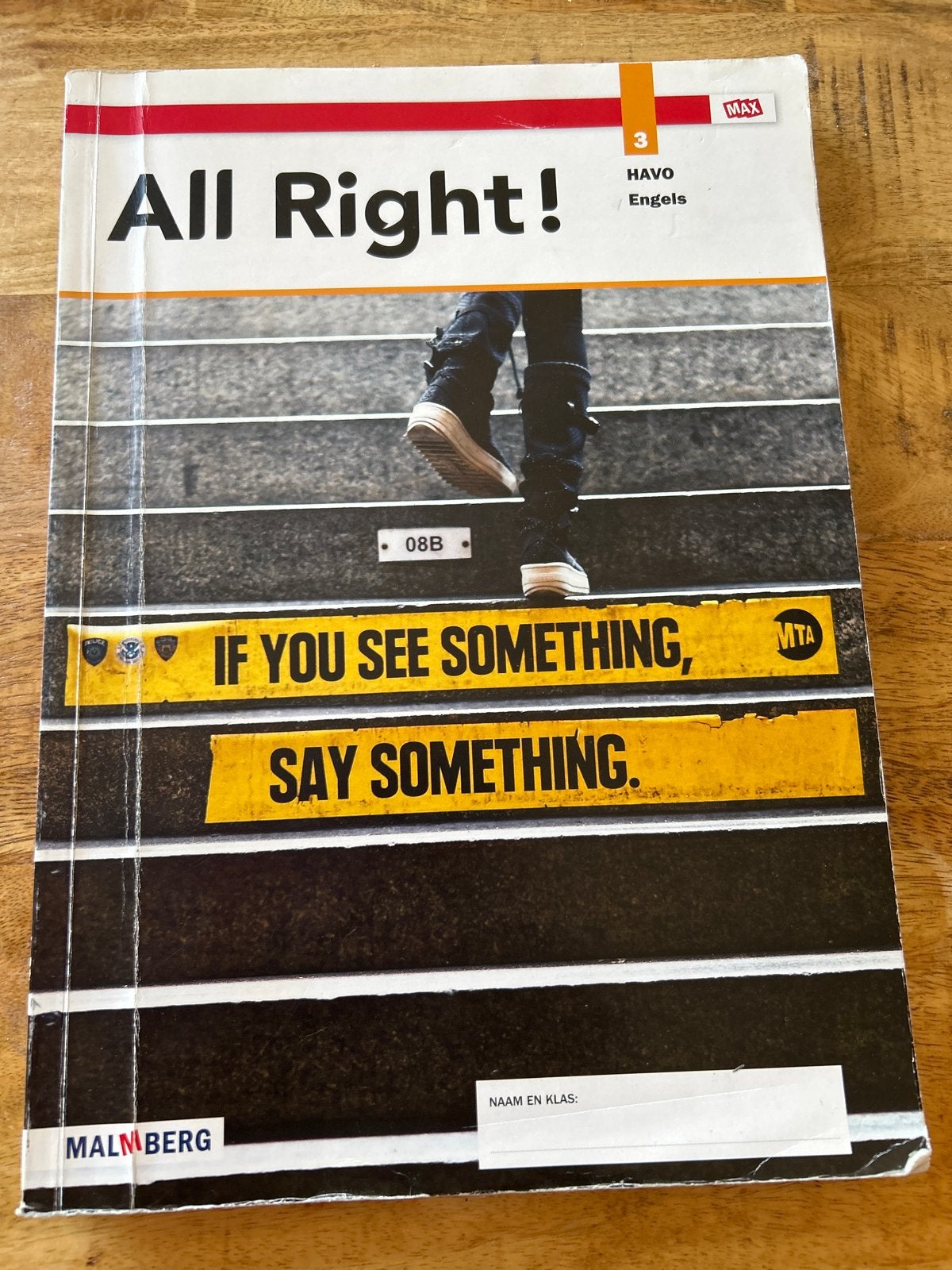 All Right! Engels HAVO 3 - Malmberg, Boeken, Schoolboeken, Ophalen of Verzenden, Gelezen, HAVO, Engels
