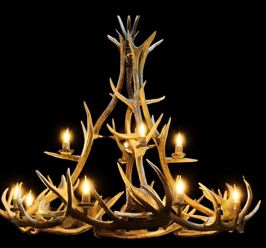 Geweilamp geweilampen geweienlamp hert hertengewei veluwe, Ophalen, Overige materialen, Nieuw, Stoer landelijk mancave restaurant veluws