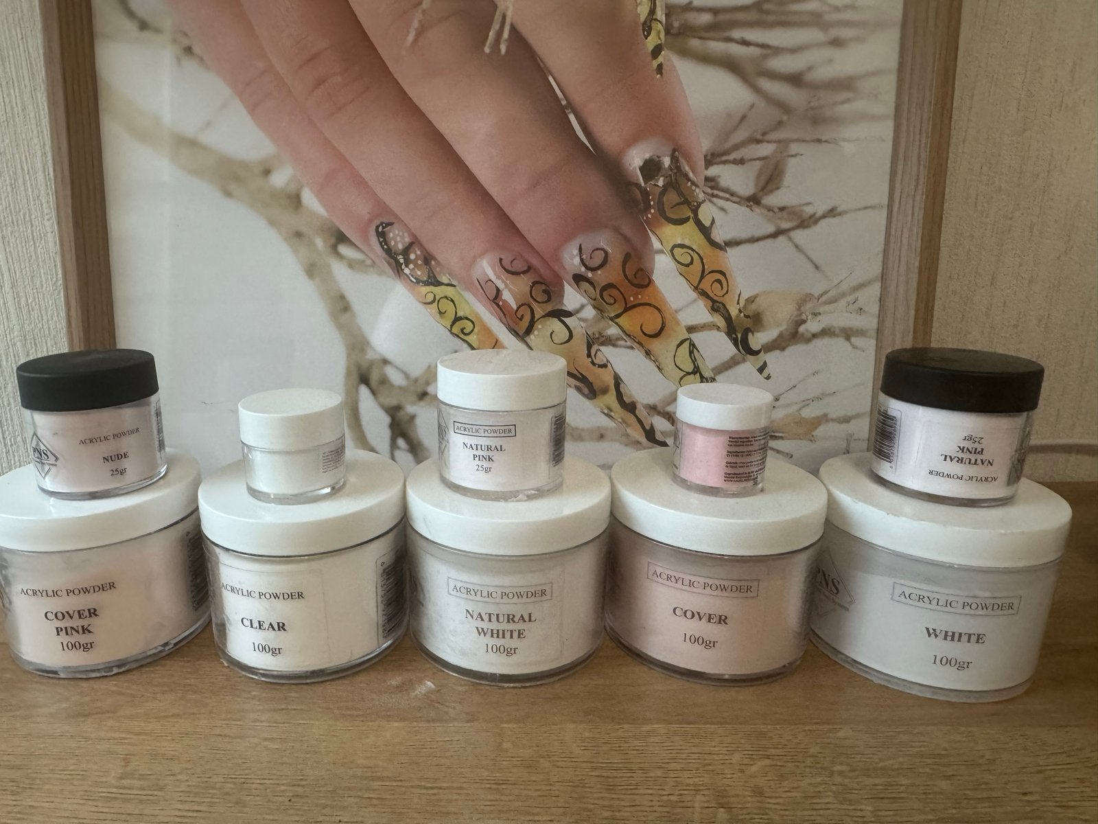 Acrylpoeder set voor nagels - Diverse kleuren en maten, Ophalen of Verzenden, Zo goed als nieuw, Handen en Nagels