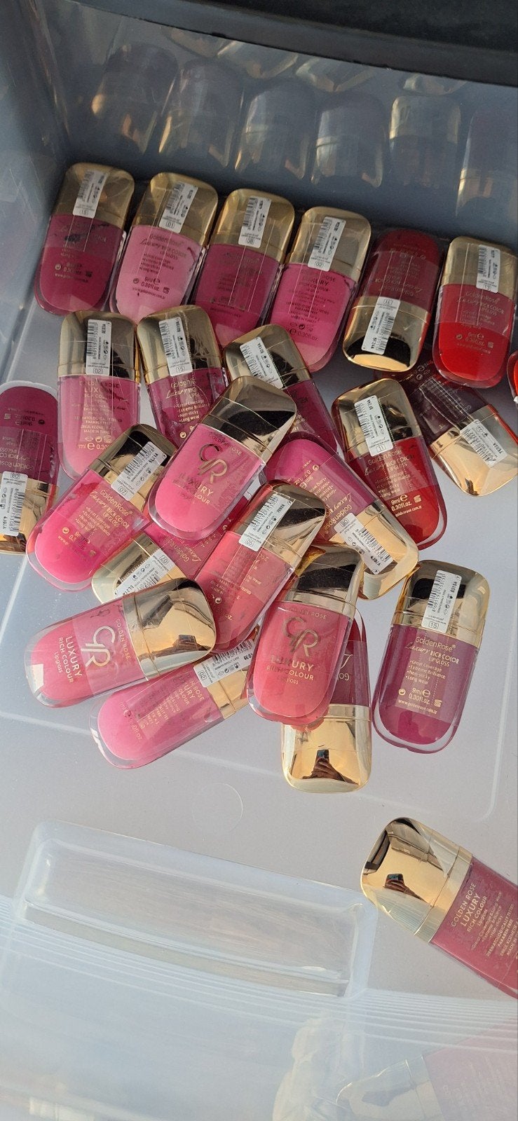 25 stuks Golden Rose Luxury Rich Colour Lipgloss, Lippen, Verzenden, Nieuw, Make-up