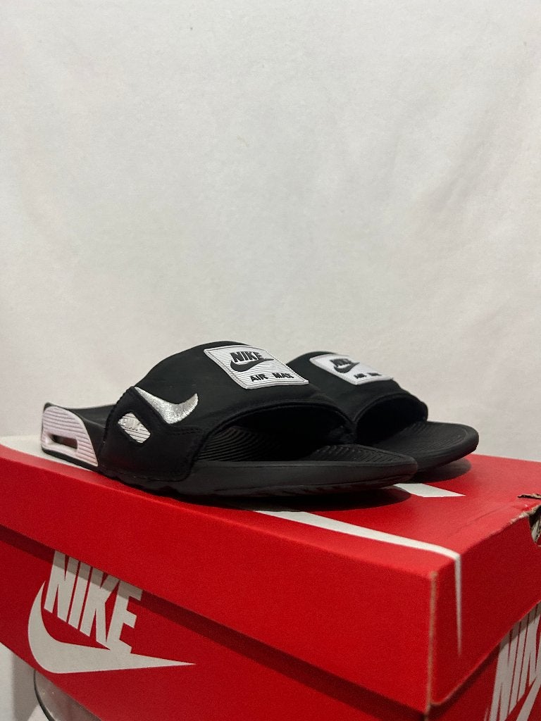 Maat 44 - Nike Air Max 90 Slippers Black White Slides, Kleding | Heren, Slippers, Verzenden, Zwart, Nike