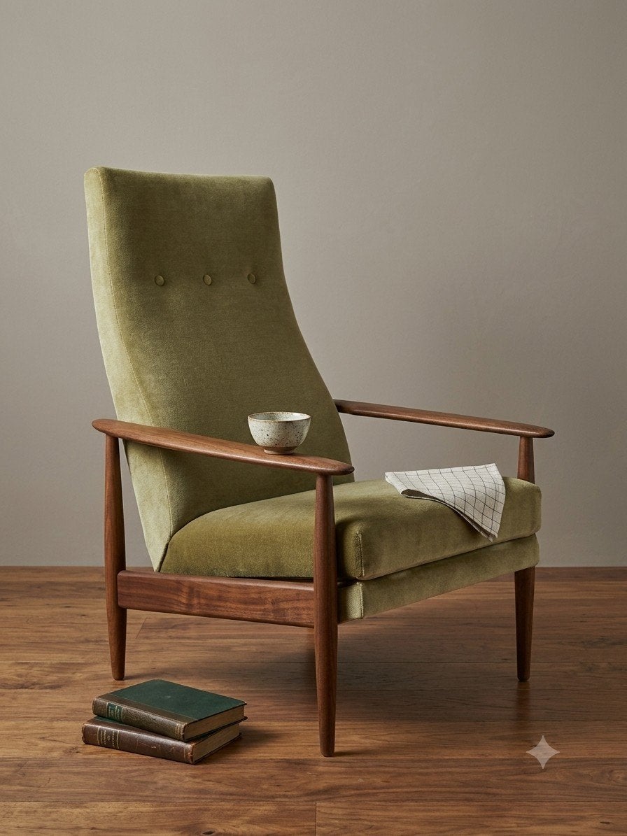 Vintage mid century fauteuil | lounge chair, Ophalen, Zo goed als nieuw, 75 tot 100 cm, 50 tot 75 cm