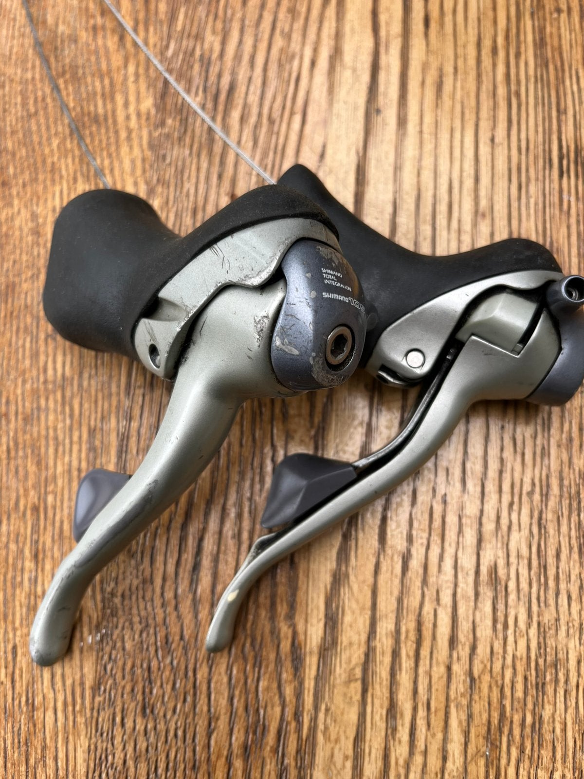 Shimano 105 STI shifters 8v, Gebruikt, Overige typen, Ophalen of Verzenden, Aluminium