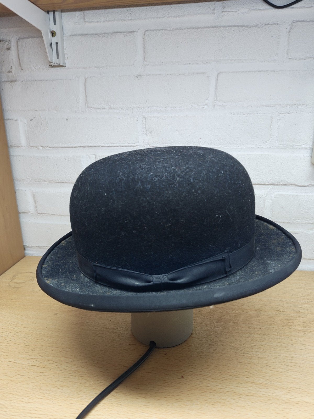 Vintage Zwarte Bolhoed - Klassieke Stijl, Onbekend, Hoed, Ophalen of Verzenden, 58 of 59 cm (L, 7¼ of ⅜ inch)