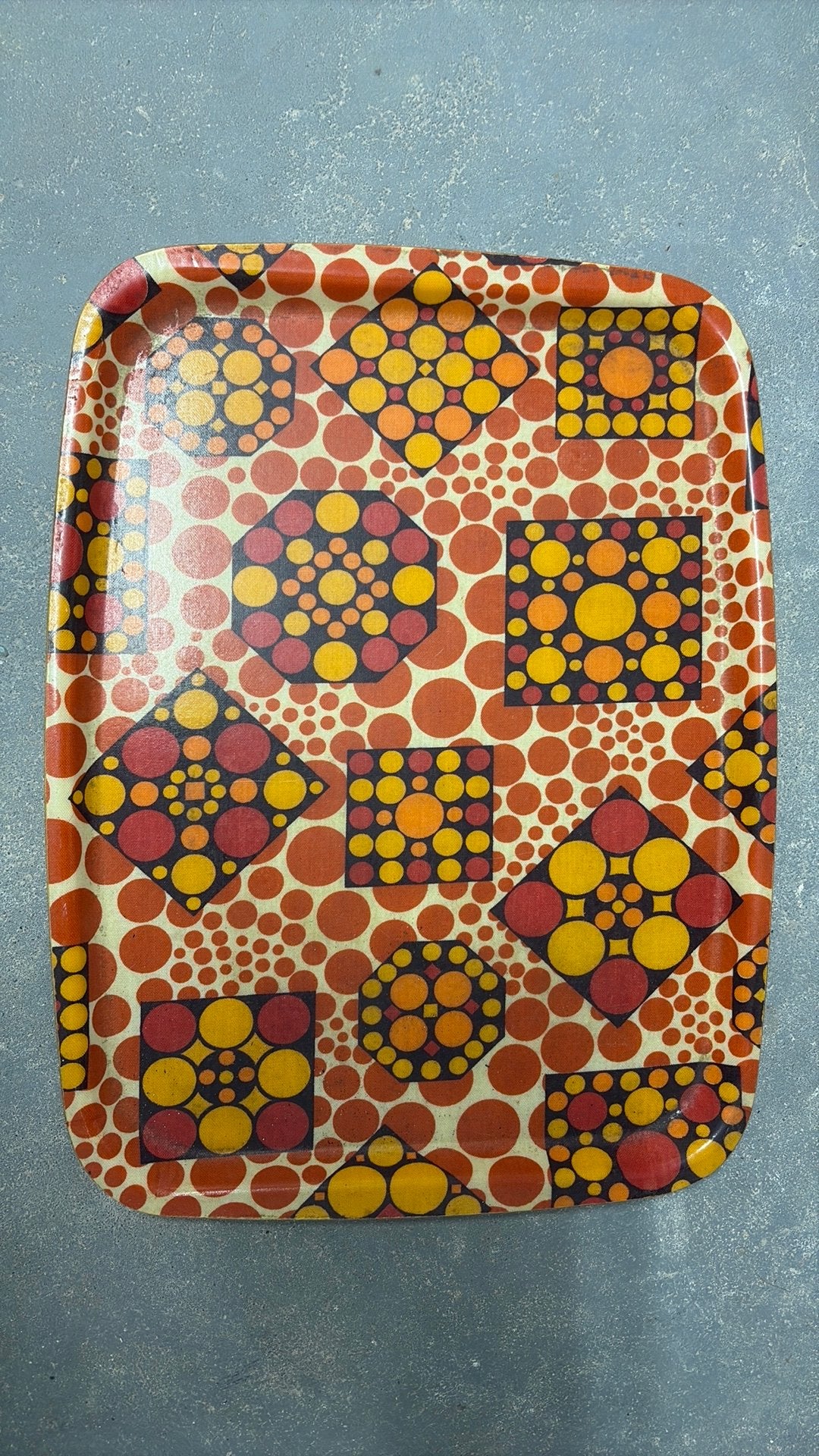 Bijzonder origineel vintage seventies dienblad, Ophalen, Huis en Inrichting