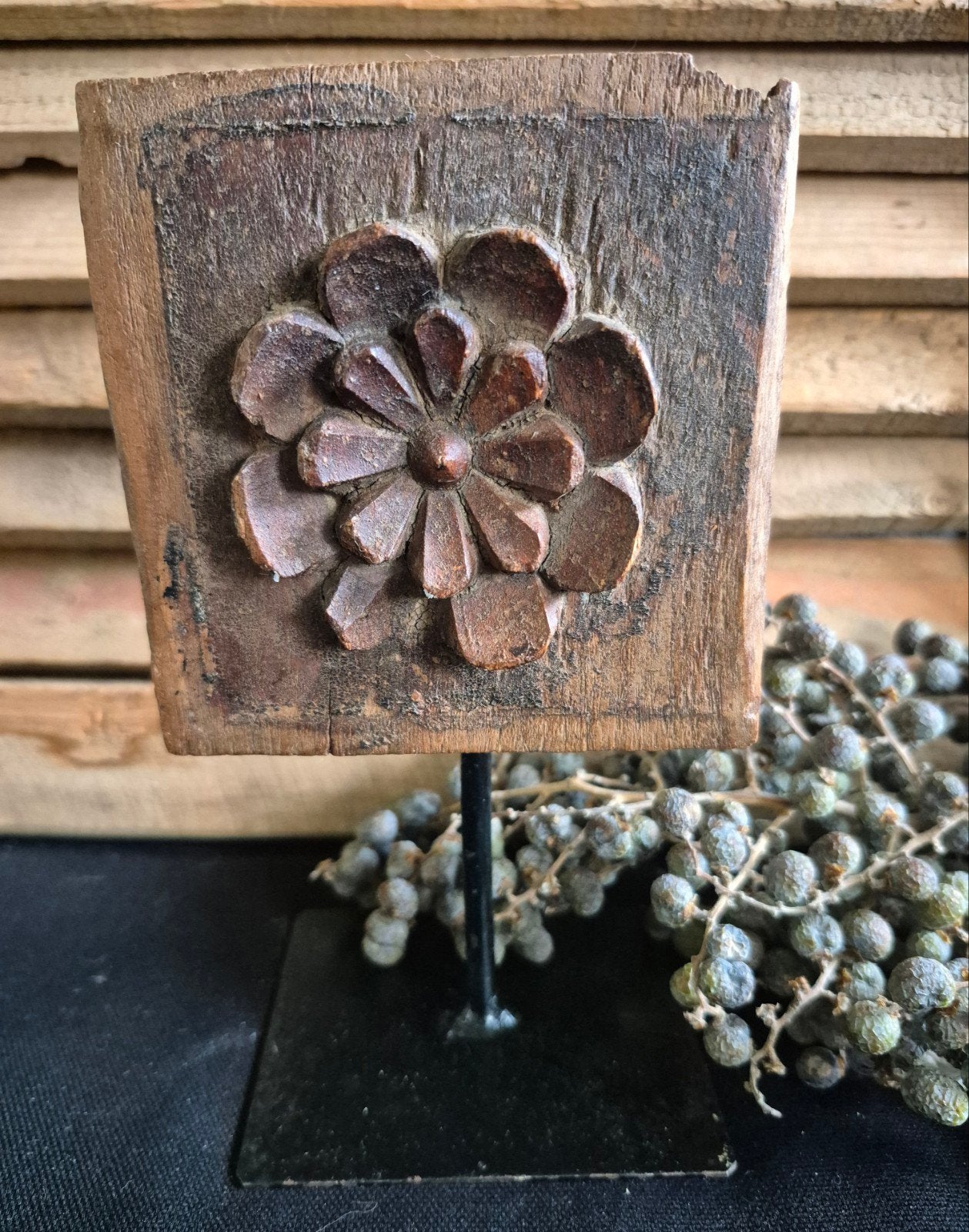 Ornament bloem old look, Ophalen of Verzenden, Zo goed als nieuw