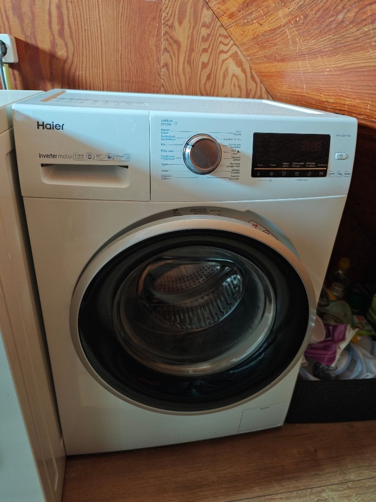 Haier HW70-BP1439 - 2021, Ophalen, Gebruikt, Voorlader, 85 tot 90 cm