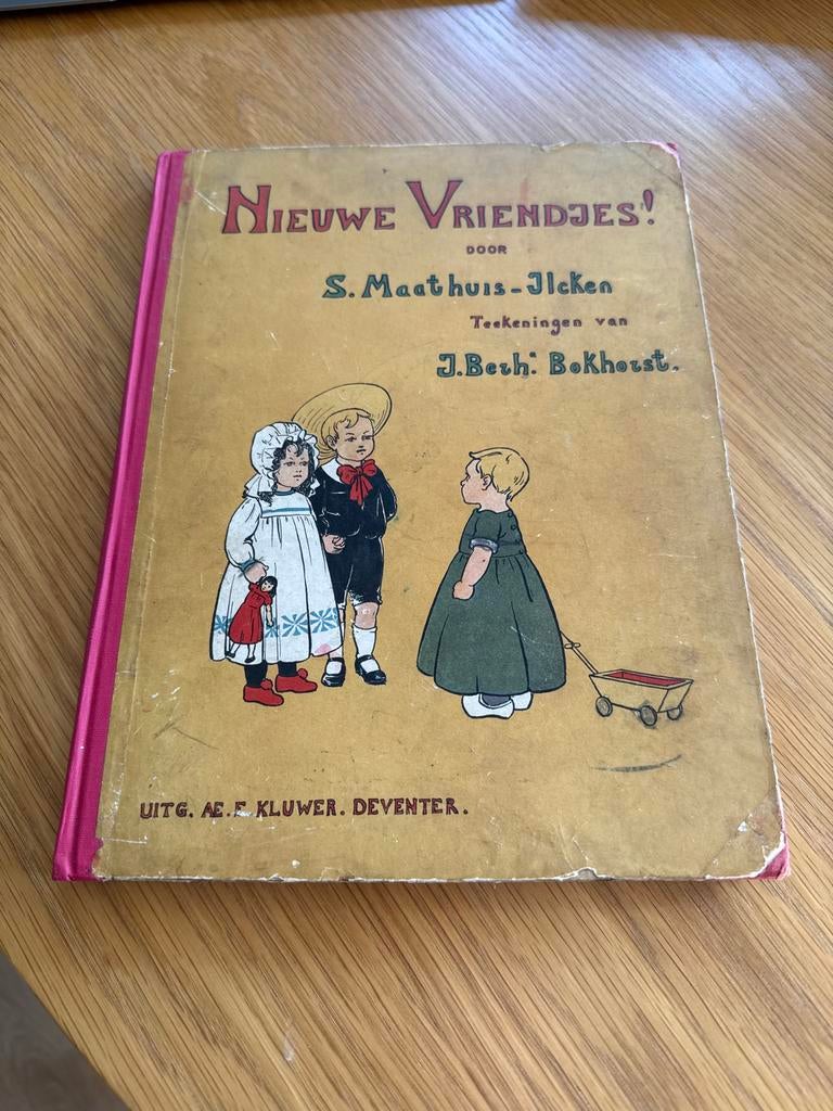 Nieuwe Vriendjes - S. Maathuis-Ilcken - Vintage Kinderboek, Antiek en Kunst, Ophalen of Verzenden