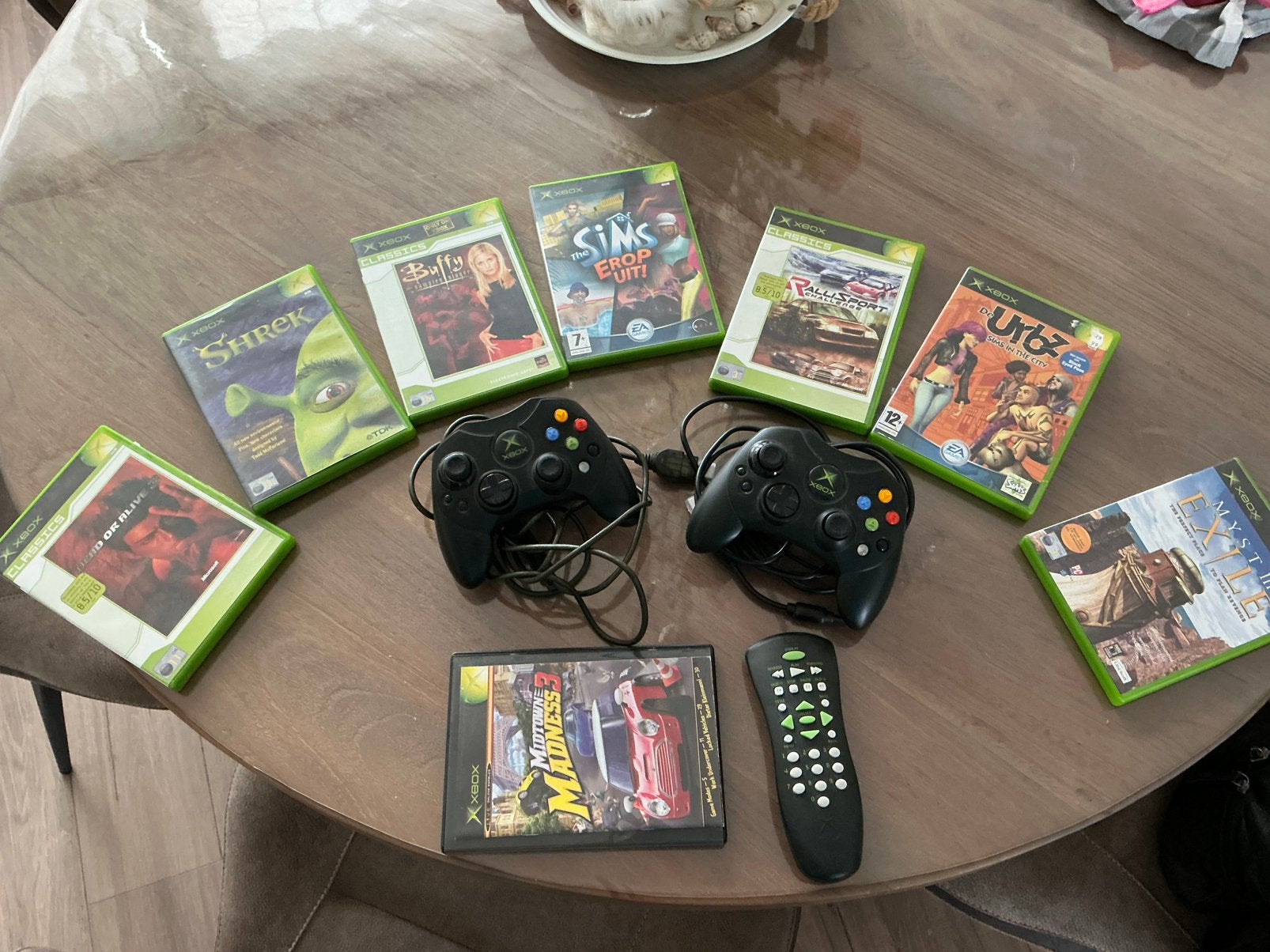 2 originele Xbox Classic Controllers S incl. 8 spellen, Ophalen, Zo goed als nieuw, Overige genres