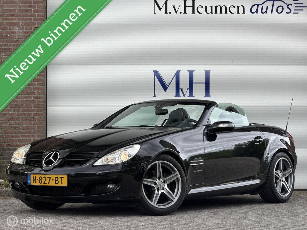 Mercedes SLK-klasse 200 K. Stoelverwarming Airscarf 17'', Auto's, Automaat, Achterwielaandrijving, Gebruikt, Zwart