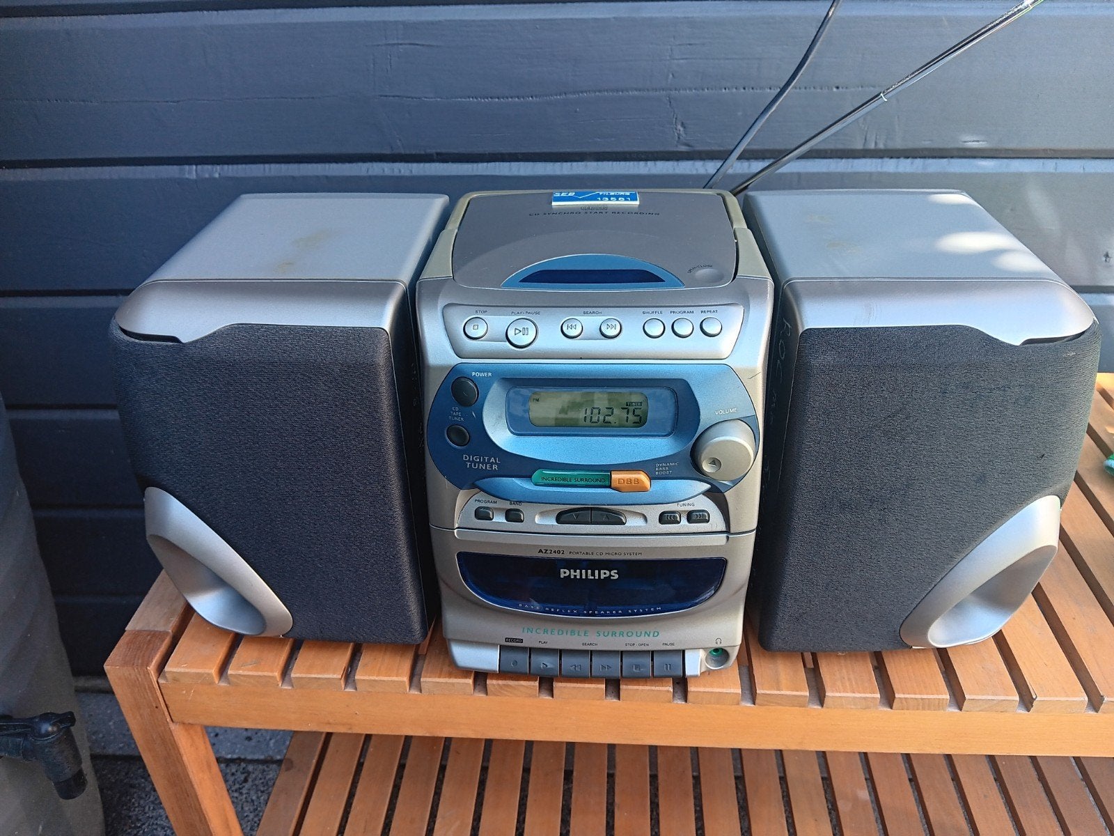 Philips AZ2402 Draagbare CD Micro Systeem - Nostalgie, Audio, Tv en Foto, Stereo-sets, Philips, Gebruikt, Ophalen of Verzenden