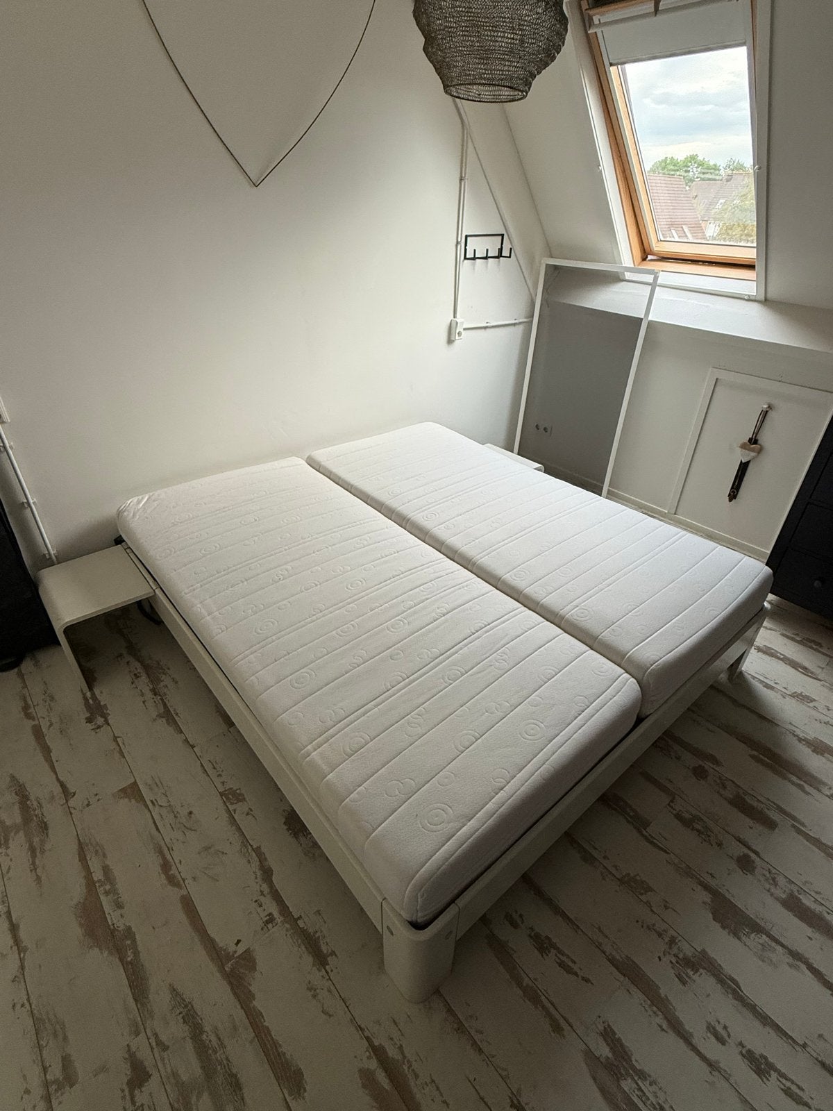 Auping Auronde bed met lattenbodem 180x200 - Goede staat, Ophalen, Wit, Tweepersoons, 180 cm