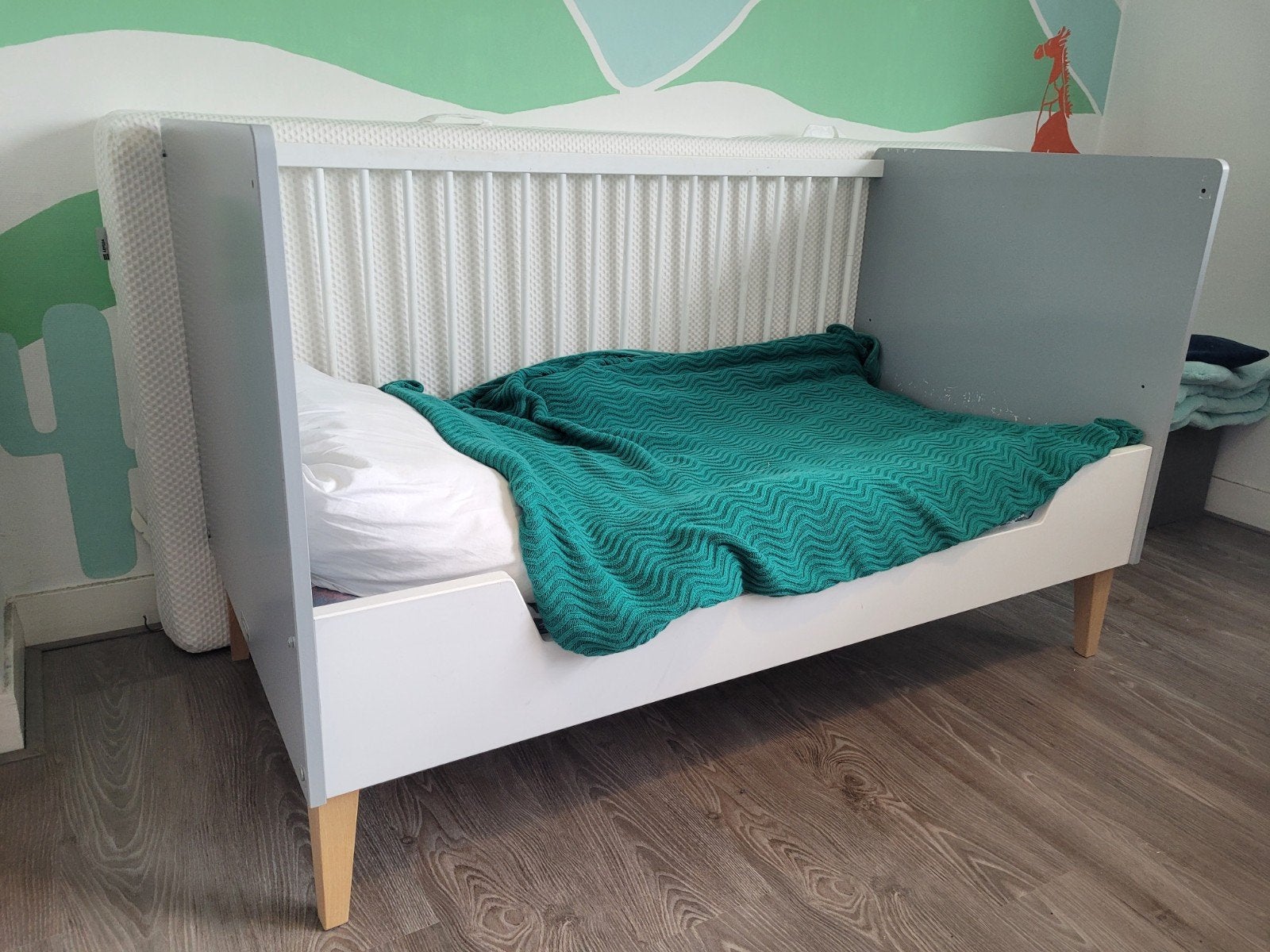 Bopita Emma Ledikant/bedbank - Grijs/Wit, Gebruikt, Minder dan 140 cm, Minder dan 70 cm, Ophalen