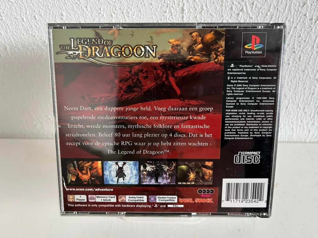 The Legend of Dragoon - PS1 perfecte staat zie omschrijving, Spelcomputers en Games, Games | Sony PlayStation 1, Gebruikt, 1 speler