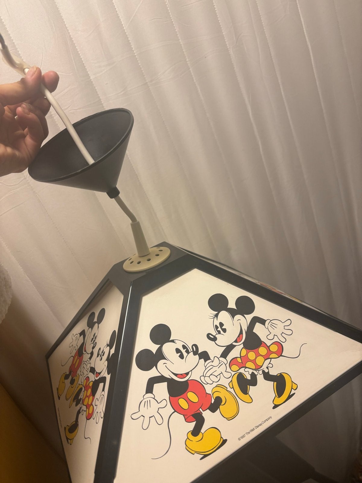 Vintage Disney Mickey & Minnie Mouse Hanglamp 1987, Ophalen of Verzenden
