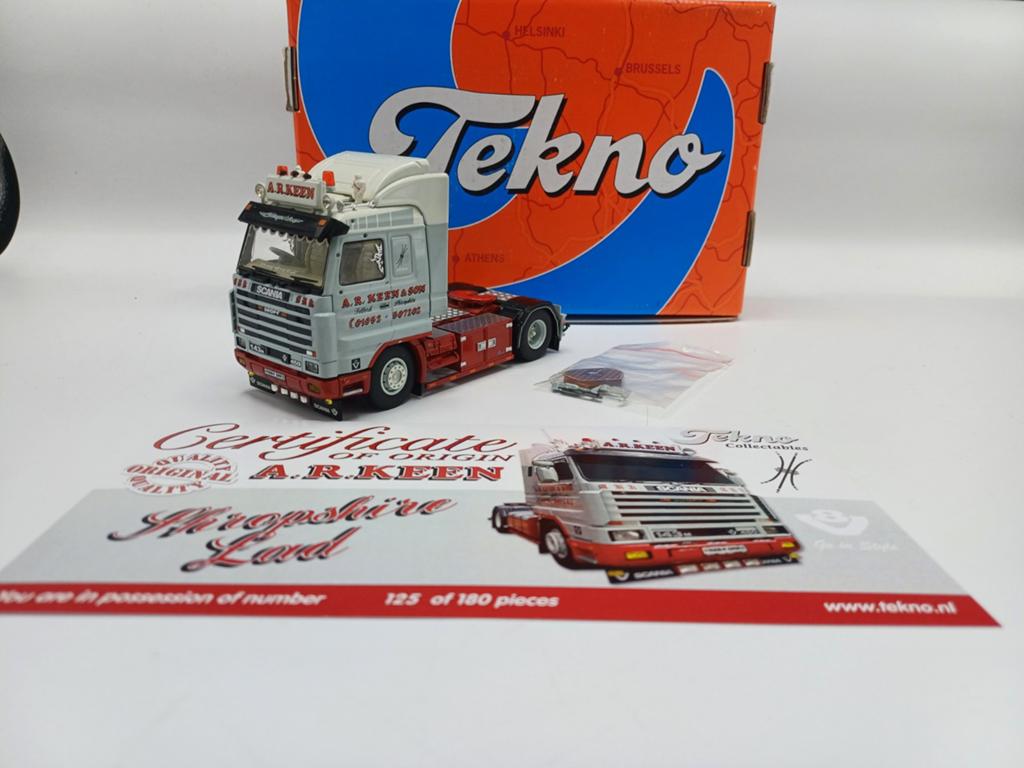 Tekno Scania 143 streamline A.R. Keen, Groter dan 1:32, Ophalen of Verzenden, Zo goed als nieuw, Truck