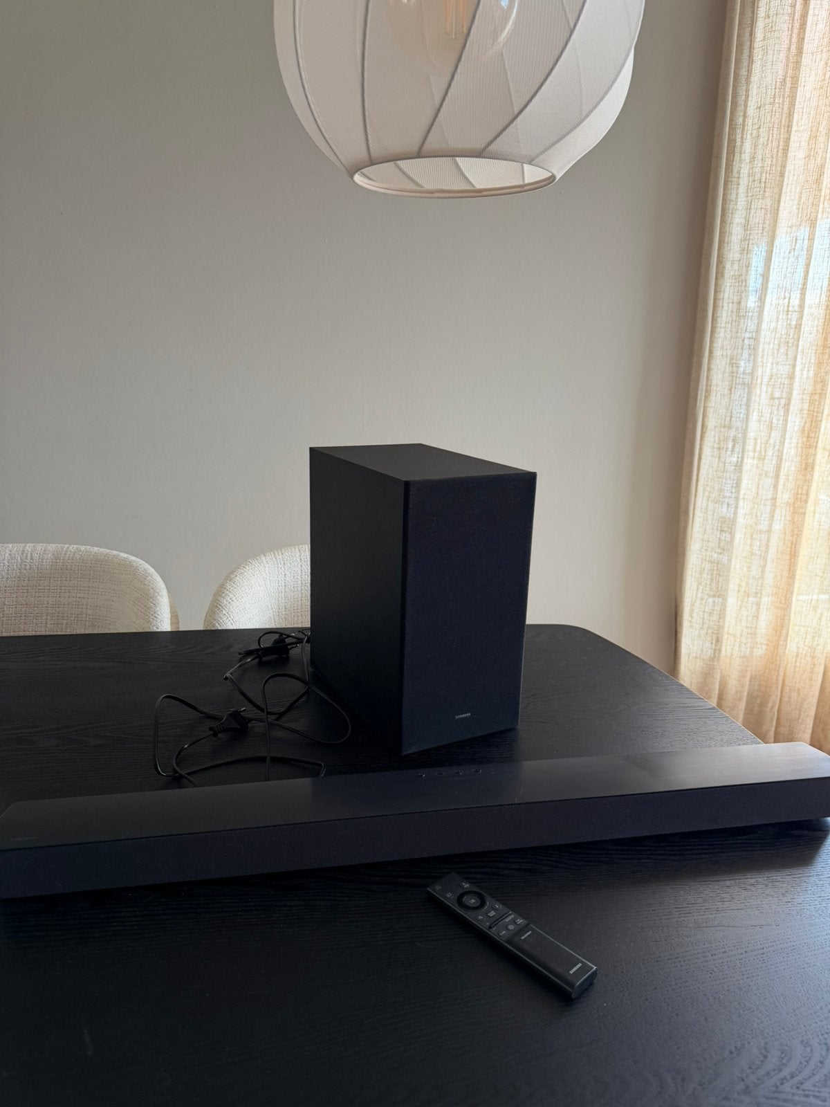 Samsung soundbar en subwoofer, Ophalen, Bluetooth, Zo goed als nieuw