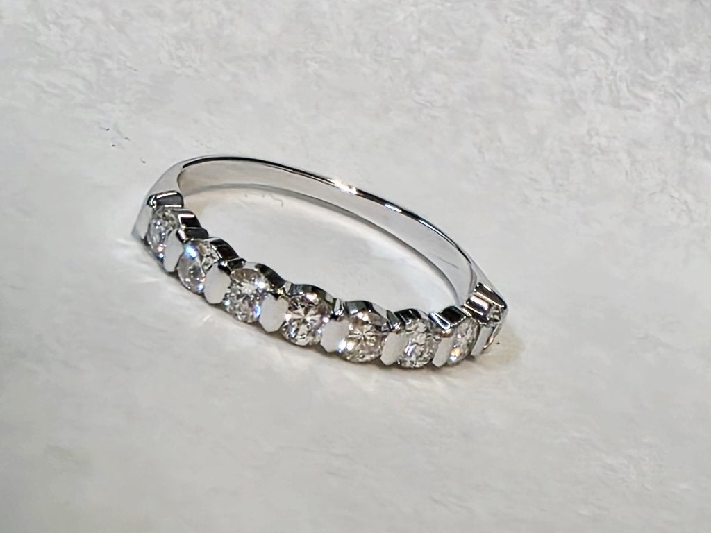 Verlovingsring met diamanten o,56kt, Ophalen of Verzenden, Dame of Heer, Met edelsteen, Zilver