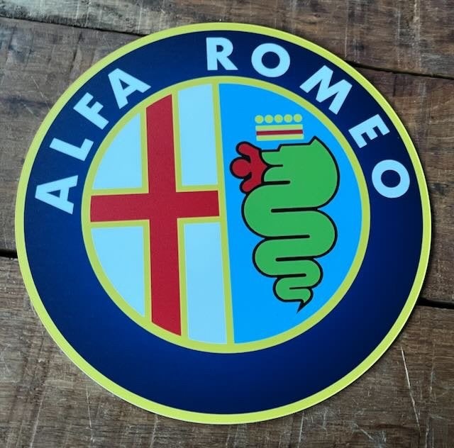 ALFA ROMEO    logo merk reclamebordje 24cm, Verzamelen, Ophalen of Verzenden, Auto's