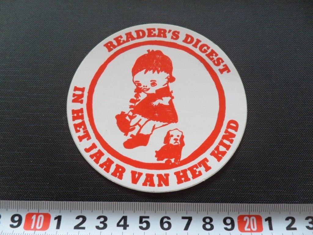 sticker reader's digest in het jaar van het kind, Verzamelen, Ophalen, Zo goed als nieuw