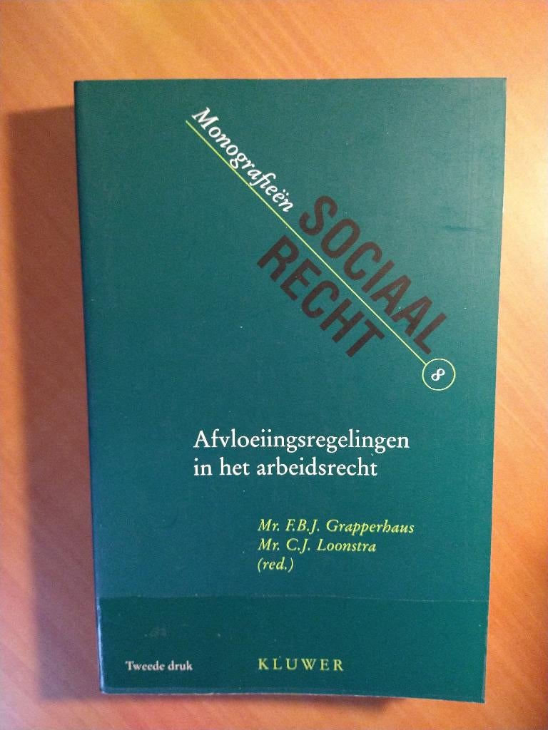 Afvloeiingsregelingen in het arbeidsrecht. Grapperhaus., Ophalen of Verzenden, Gelezen, Natuurwetenschap