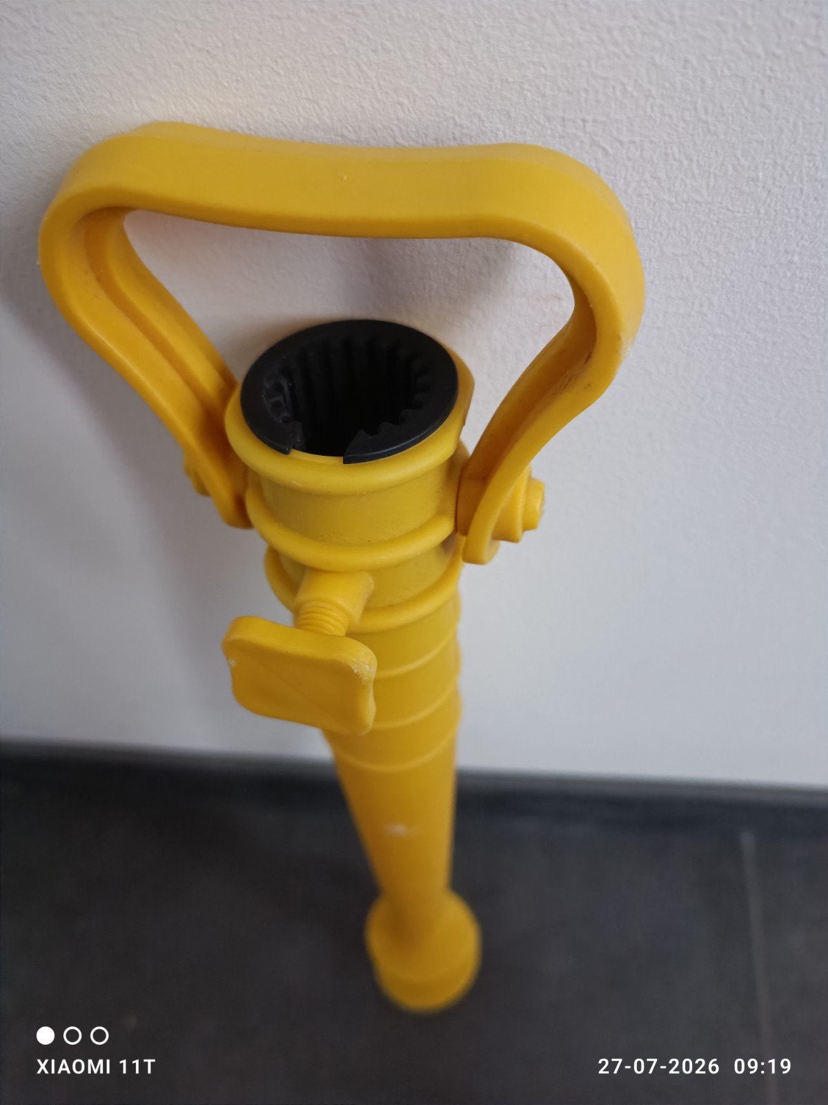 Parasol grondankergeel voor strand., Tuin en Terras, Ophalen of Verzenden, Zo goed als nieuw, Minder dan 1 meter, Parasolvoet