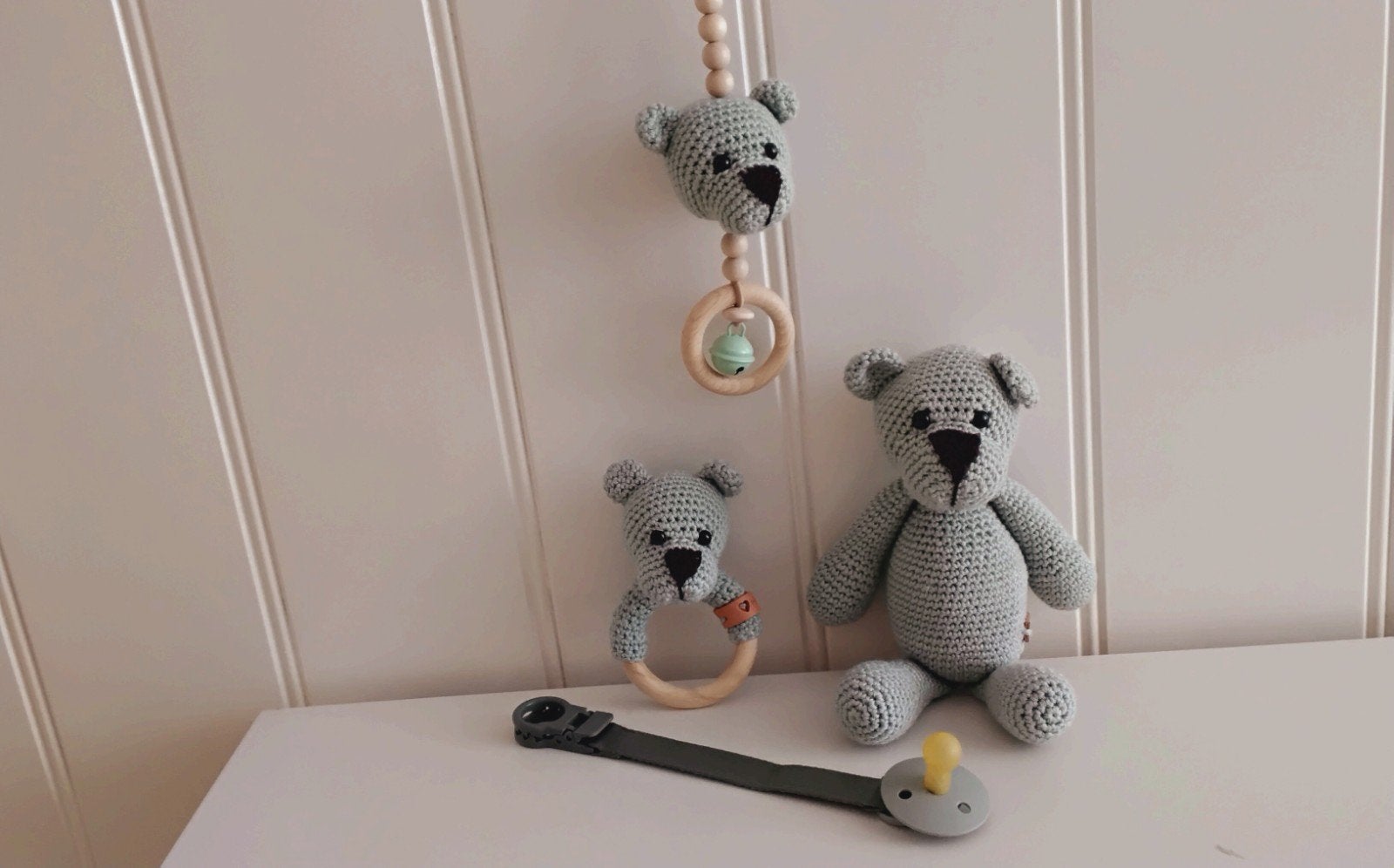 Lief gehaakt berensetje voor reborn poppen, Verzamelen, Ophalen of Verzenden, Nieuw, Accessoires, Levensecht of Reborn