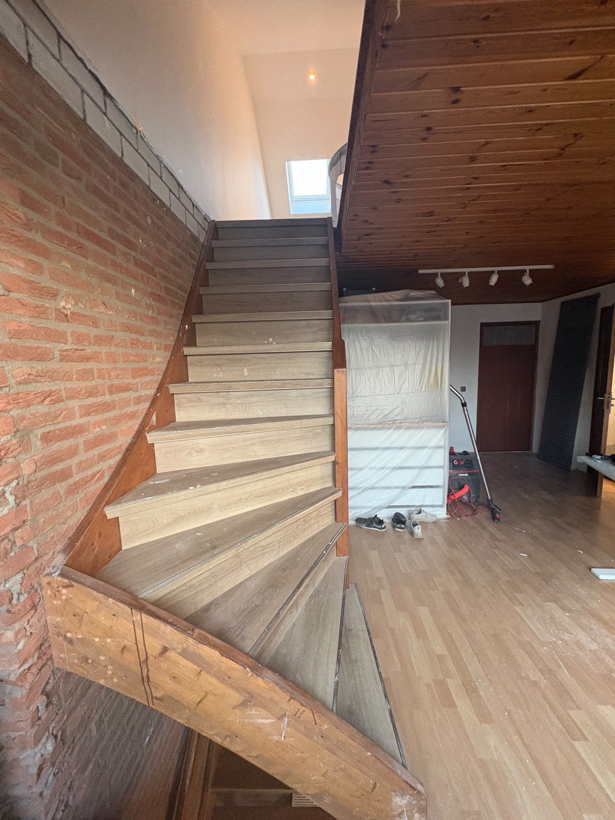 Eiken trap met laminaat treden, Ophalen, Gebruikt, Trap, 2 tot 4 meter