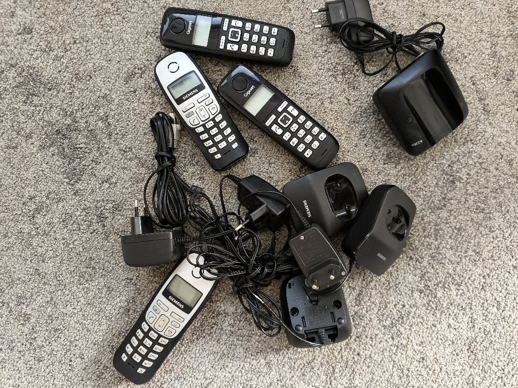 DECT Telefoons Siemens, Telecommunicatie, Ophalen of Verzenden, Gebruikt, 4 handsets of meer, Stralingsarm